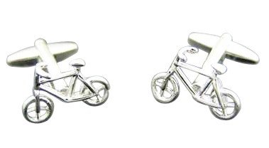 Gemelolandia | - Gemelos bicicleta, color acero Gemelos Originales Para Camisas | Para Hombres y Niños | Regalos Para Bodas, Comuniones, Bautizos y Otros Eventos