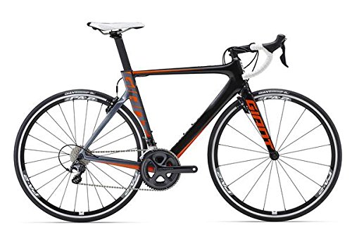 Giant Propel Advanced 1 LTD - Bicicleta de carreras de 28 pulgadas, color negro, plateado y naranja (2016), 50