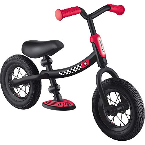 Globber GO Bike AIR - Bicicleta sin pedales, color negro y rojo