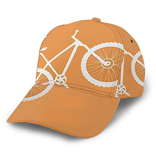 Gorra de béisbol ajustable para bicicleta de montaña, color naranja y blanco, clásico, deportiva, para hombre y mujer, estilo Newst