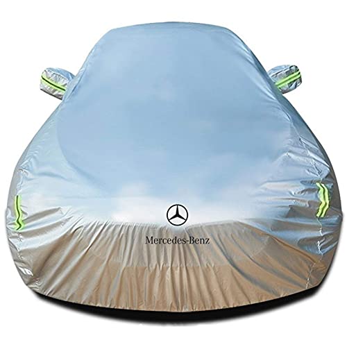 GYPPG Car Cover Compatible with Mercedes-Benz E220 CDI, Outdoor Full Car Cover for All Weather Protection-Waterproof Windproof Snowproof UV Resistant with Reflective Strips and Fixed Rope, Color_S
