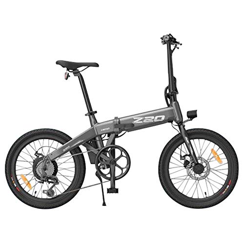 HIMO Z20 Bicicleta eléctrica Plegable para Adultos, Bici eléctrica de montaña de 20" para desplazamientos Diarios, Motor 250 W, batería 10 Ah, Engranajes de transmisión de 6 velocidades (Gris)