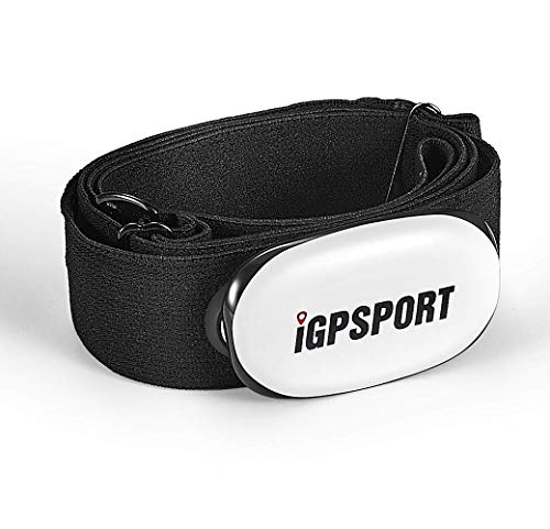 iGPSPORT Sensor de Frecuencia Cardíaca HR40 Bluetooth y Ant + para Correr,Ciclismo, Gimnasio y Compatible con Garmin Polar Wahoo (Correa para el Pecho Suave)