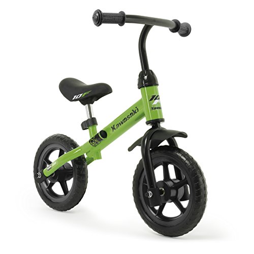 INJUSA - Bicicleta Kawasaki Balance sin Pedales para Niños de 3 Años de Fácil Manejo y Ruedas de Goma Eva, Color Verde, 69 x 38,5 x 52 cm (5085)