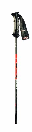 K2 Triax - Bastones de esquí Alpino, Color Negro/Naranja