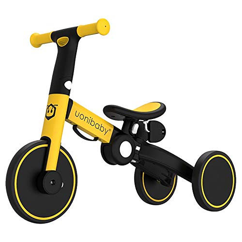 KANGLE-DERI Bicicleta Triciclo Plegable multifunción para niños, Bicicleta para niños, Bicicleta Strider, Bicicleta para niños pequeños, Mini Bicicleta para niños de 2 a 4 años, niñas, bebés,Rojo