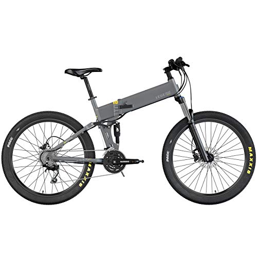LEGEND EBIKES ETNA Smart Bicicleta eléctrica de montaña Plegable, Unisex Adulto, Gris Titanium, 36V 14Ah