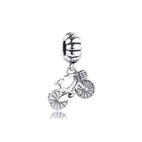 LILANG Pandora 925 Pulsera de joyería Natural Su Er Abalorios de Bicicleta Cuentas de Plata esterlina para Mujeres Regalo DIY