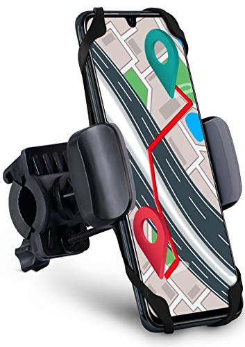Moex - Soporte para teléfono móvil para Samsung Serie A + J | giratorio y giratorio para bicicleta de montaña, color negro