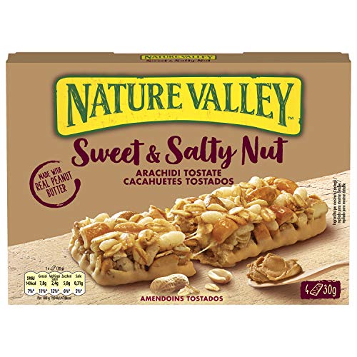 Nature Valley Sweet & Salty Roasted Peanuts Barrita de Cereales, 4 unidades