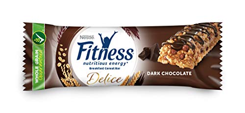 Nestlé Fitness Delice - Barritas de Cereales con chocolate negro - 6 cajas de 6 barritas de cereales (36 barritas)