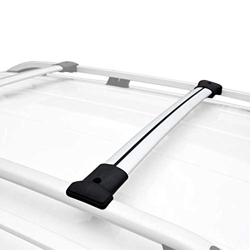RE&AR Tuning Para Opel Vivaro 3 2014-2021 Barras de techo Portaequipajes Barras Transversales Aluminio Gris