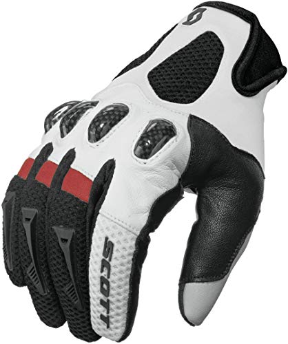 Scott Assault MX DH - Guantes para moto y bicicleta (talla M, 9), color negro y blanco