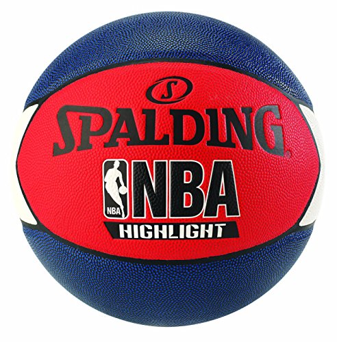 Spalding NBA Highlight Outdoor 83-573Z Balón de Baloncesto, Unisex, Azul Marino/Rojo/Blanco, 7
