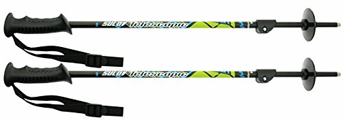 SULOV Niños telescópico – Bastones de esquí, Color Negro, 60 – 100 cm