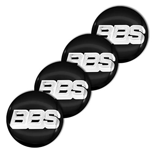 Tapas Para Llantas de Coche 4pcs 56mm Compatible con BBS Logo 3D Rueda de aluminio Cubierta de la cubierta Pegatina para la etiqueta de la rueda del centro de las piezas de automóviles Compatible con