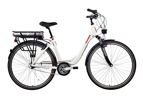 Telefunken Multitalent C750 City - Bicicleta eléctrica (28"), color blanco