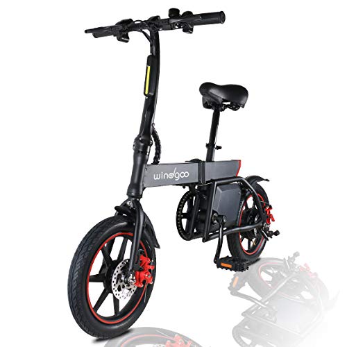 TOEU Ebike 36V Bicicleta Electrica Plegable 12", Black Matte, Bici Electrica Urbana Ligera para Adulto (B20-Black 2)