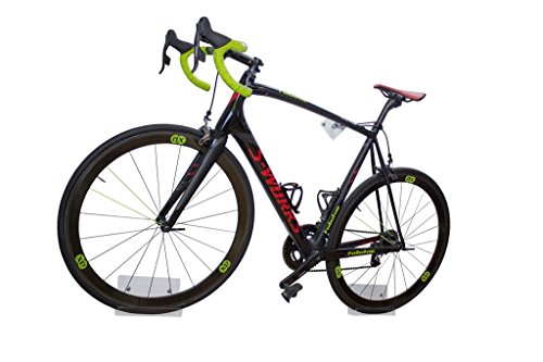 trelixx Soporte de Pared para Bicicleta acrílico Transparente (Acabado láser) para Bicicleta de Carreras, Soporte de diseño para Bicicleta con Montaje en la Pared