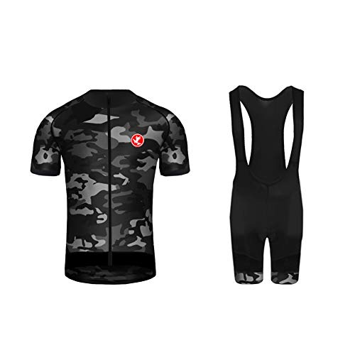 UGLY FROG Ropa de ciclismo para hombre, conjunto de camiseta de ciclismo + 20D Gel Bib pantalones cortos MTB de verano Set para bicicleta