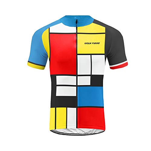 Uglyfrog Camisa de Ciclismo para Hombre de Manga Corta Respirable para Hombre Camisa de Ciclismo Tops de Ciclismo para Bicicleta DXMX02