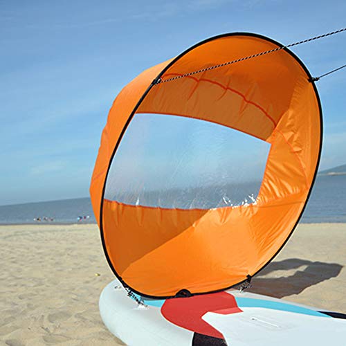 Vela de viento, vela plegable, duradera, segura, para kayak, barco, vela, canoa, sup, tabla de remo, vela, ultraligera, portátil