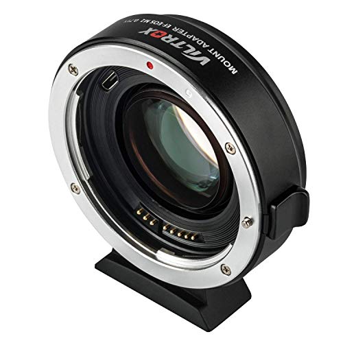 VILTROX EF-EOS M2 Adaptador de lente de enfoque automático para Canon EF a EOS EF-M sin espejo Serie M cámaras M2 M3 M5 M6 M10 M50 M100, Reductor de enfoque automático, 0.71 aumentador de velocidad