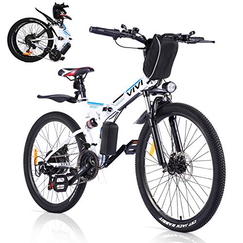 VIVI Bicicleta Eléctrica Plegable, 350 W Motor para Bicicleta De Montaña Eléctrica para Adultos, 26 Pulgadas E-Bike, Engranaje De 21 Velocidad De Shimano