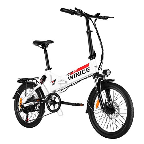 VIVI Bicicleta Plegable Electrica, 20" Bicicleta de Ciudad Eléctrica 350 W Bicicletas Eléctricas para Adultos con Batería Extraíble De 8 Ah, Shimano 7 Velocidades