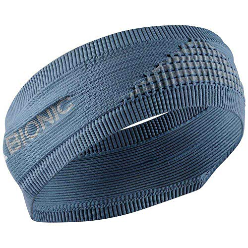X-Bionic Headband 4.0 Bandas para La Cabeza, Diadema para Hombre para Hombres Y Mujeres, para Correr, Ciclismo, Yoga, Baloncesto, Unisex Adulto, Bluestone/Dolomite Grey, 1