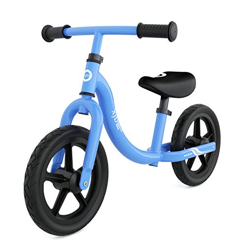 XJD Bicicleta sin Pedales para niños de 1.5 a 5 Años First Bike para Niños Bici para Aprender a Mantener el Equilibrio con Manillar y Sillín Ajustables hasta 30 Kg (Azul)
