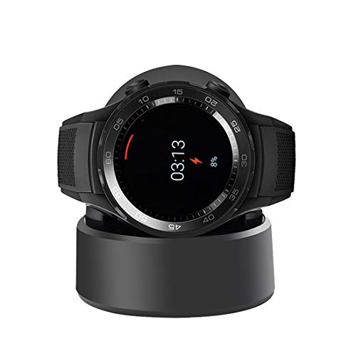 YANGZILING Cargador de Segunda generación QUELLIA for Huawei Reloj de Carga del Soporte del sostenedor del Muelle Base con 1,2 m de Cable de Carga (Negro) (Color : Black)