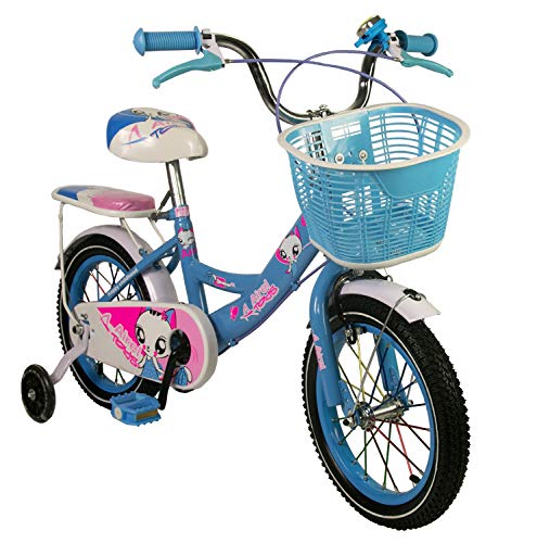 Zerimar Infantiles para niñas ruedines y Cesta | Bici niña 14,16,18 Pulgadas | Bicicletas 3-7 años