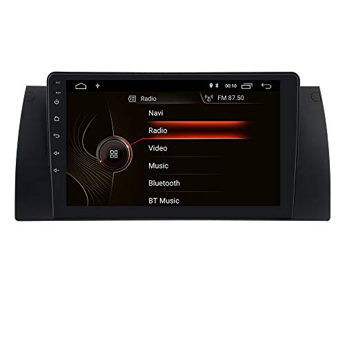 Android 10 Multimedia Car GPS Radio estéreo con pantalla táctil de 9 pulgadas 1080P Compatible con BMW Serie 5 E39 / X5 E53 / M5 / 7 Serie E38 Soporte WIFI Bluetooth SWC DSP