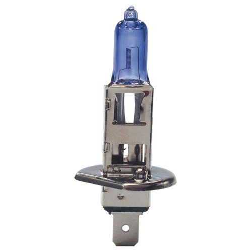 Autostyle SuperWhite - Lámpara halógena para coche (H1, 55 W, 12 V, 4000 K, 2 unidades en caja), color azul