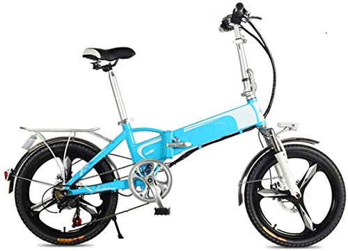 Bicicletas Eléctricas, Adulto Mini bicicleta eléctrica, Frenos de disco doble 20 '' plegable bicicleta eléctrica con control remoto de alarma inteligente del viajero urbano E-Bici batería extraíble ,B