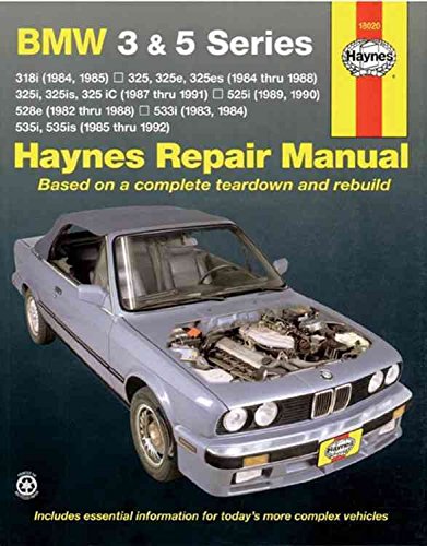 [BMW 3 and 5 Series Automotive Repair Manual: 318i (84, 85), 325, 325e, 325es (84-88), 325i, 325is, 325iC (87-91), 525i (89, 90), 528e (82-88), 533i (83, 84), 535i, 535is (85-92)] (By: Larry Warren) [published: February, 1994]