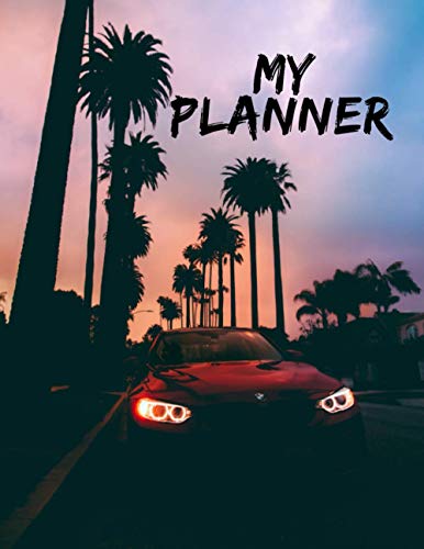 BMW M5 Red Cabrio Undated Quarterly Planner For Men: Custom interior to write in with to do lists, notes,log book, calendar. Perfect gift for  birthday or any occasion