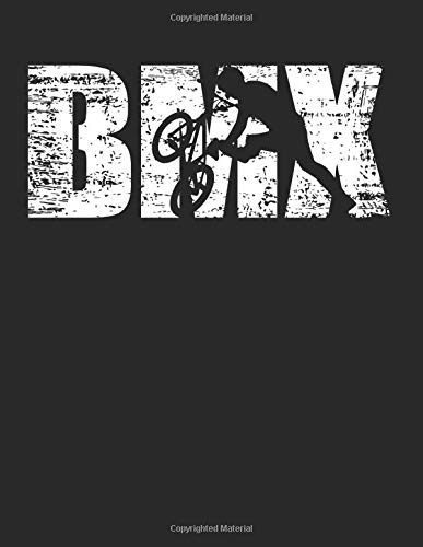 BMX: 8.5 x 11 (A4) Dotted Dot Grid Notebook - Distressed Look BMX Journal Gift For Bmx Riders (108 Pages)