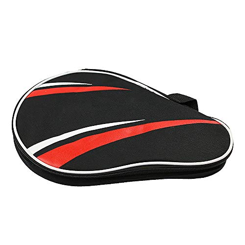 Bocotoer - Bolsa para raquetas de tenis de mesa, impermeable, para 2 raquetas de ping pong, 3 pelotas, color negro y naranja