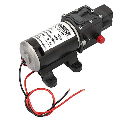 Bomba de Diafragma Autocebante 24V 100W Bomba de Agua de Diafragma Eléctrica de Alta Presión con Interruptor de Presión