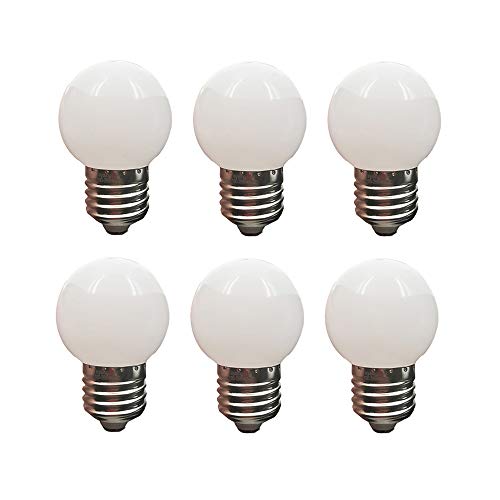 Bombilla LED G45 1W Blanco cálido 3000K No regulable Lámparas LED de bajo consumo 10 vatios Bombillas LED apropiadas para el hogar Paquete de 6 E27