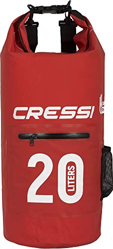 Cressi Dry Bag Mochila Impermeable para Actividades Deportivas, Unisex Adulto, Rojo (Red/Zip), 20 L