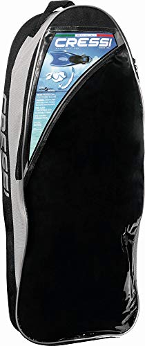 Cressi Long Bag For Fins Bolsa para Set de Aletas/máscara y Snorkel, Unisex-Adult, Black/Grey, One Size