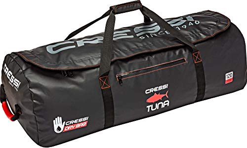Cressi Tuna Bag 120 LT Bolsa de Gran Capacidad, Resistente al Agua, Unisex-Adult, Negro/Rojo