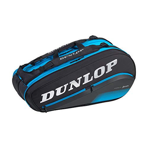Dunlop Sports Bag, Bolsa de raqueta Unisex Adulto, azul y negro, FX Performance 8-Racket