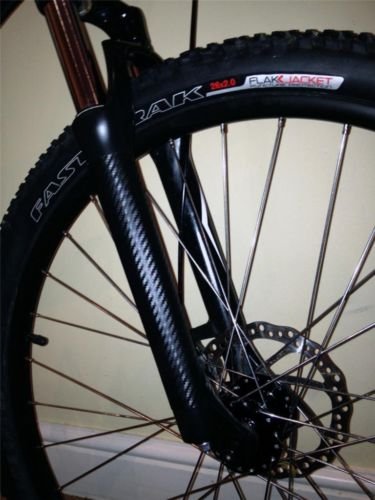Ellis Graphix - Protector de horquilla hecho de fibra de carbono, para para Bicicleta MTB y BMX