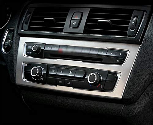 Etiqueta engomada de la cubierta decorativa de la cubierta decorativa del panel de CD de control del coche del coche para BMW 1 Serie para F20 116i 118i Interior Auto Accesorios ( Color : Silver )