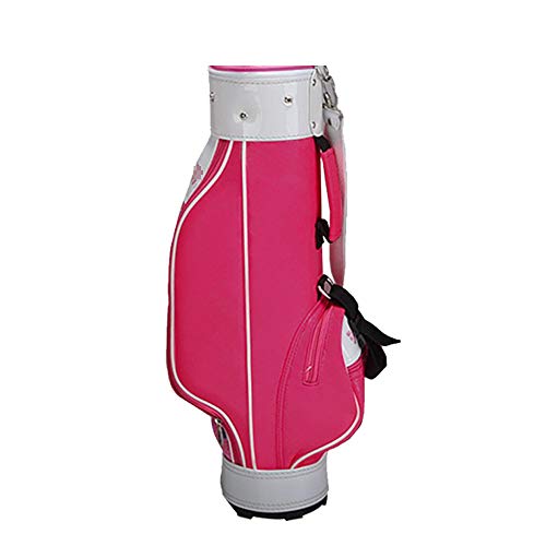 EVFIT Bolsas de Palos de Golf Club Junior Completa Bolsa de Golf for Niños Niños y niñas Niños Soporte del Golf Bolsa de Bolsa de Transporte Kids Golf (Color : Pink, Size : 72cm Height)