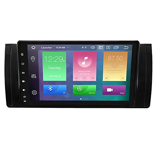 hizpo Radio de coche GPS Navegación Android 10 OS 9 pulgadas Pantalla táctil WiFi Bluetooth Fit para BMW 5 E39 BMW X5 E53 BMW M5 BMW Serie 7